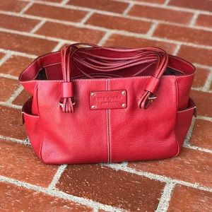 Kate spade red leather handbag